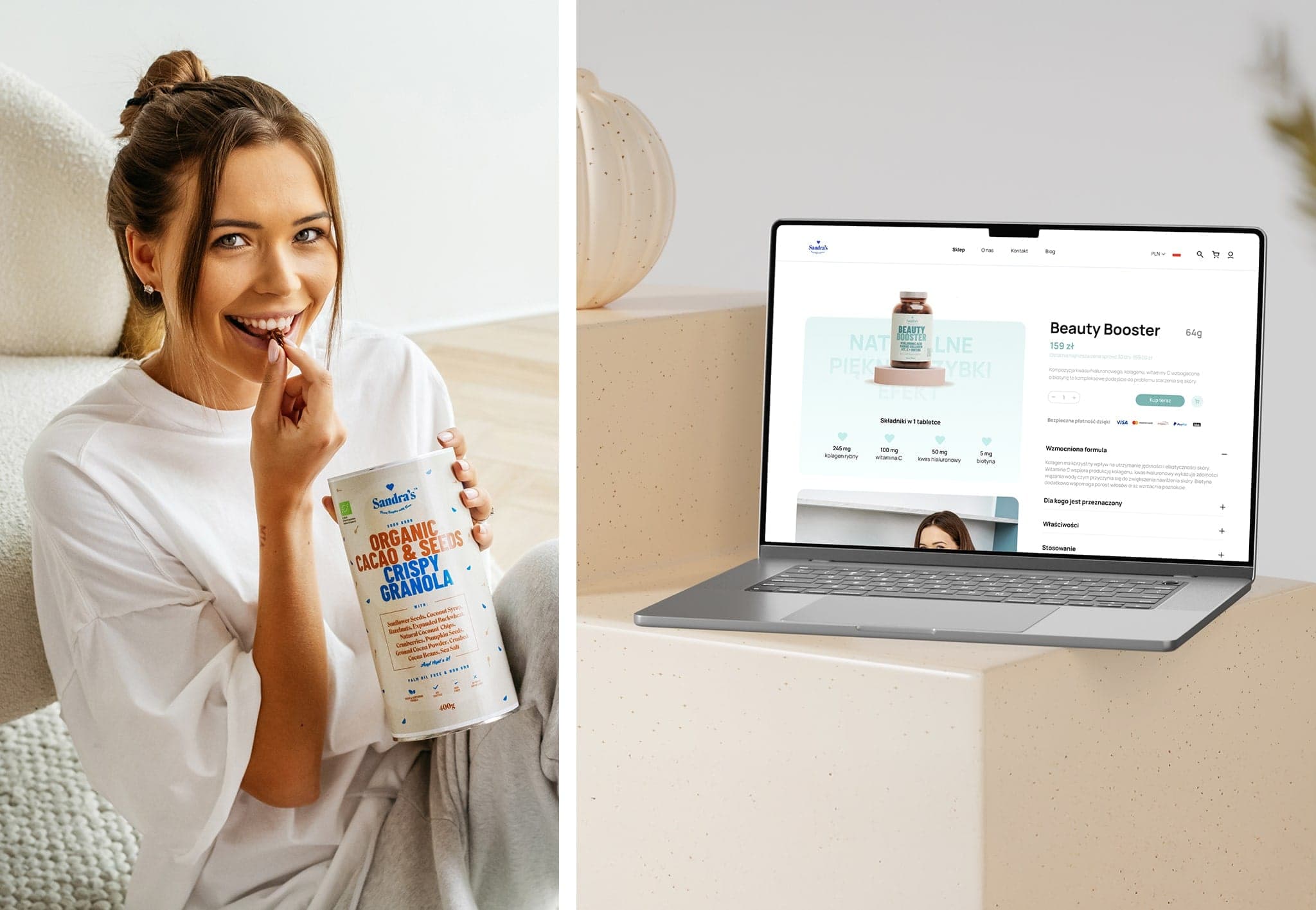 Sandra's Fit - Strona internetowa i sklep internetowy